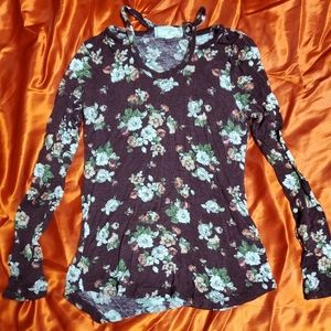 Cute floral girls long sleeve shirt